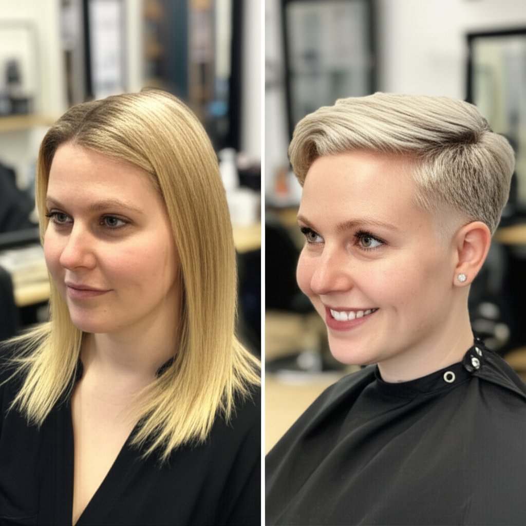 Pixie cut transformation